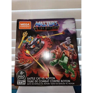 MASTERS OF THE UNIVERSE. CAT VS ROTON. BOX IS BUSTED BUT NEVER OPENED.